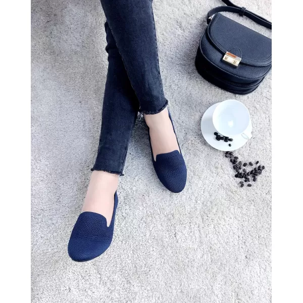 Feversole Women's Woven Fashion Breathable Knit Flat Shoes