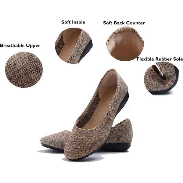 Feversole Women's Woven Fashion Breathable Knit Flat Shoes