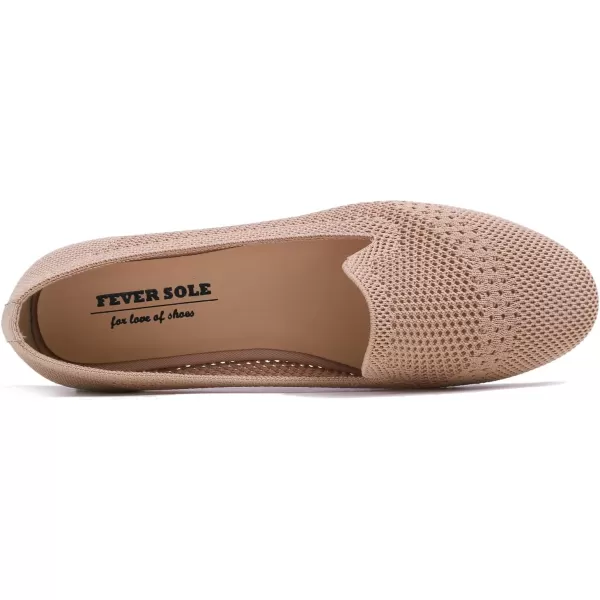 Feversole Women's Woven Fashion Breathable Knit Flat Shoes