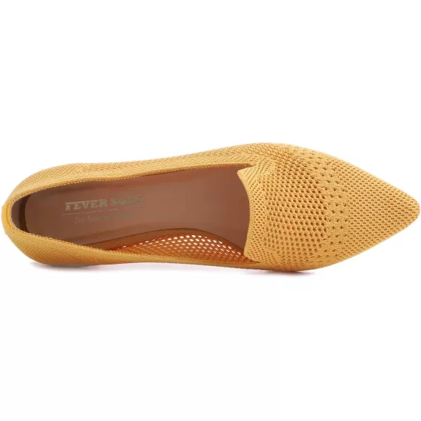 Feversole Women's Woven Fashion Breathable Knit Flat Shoes
