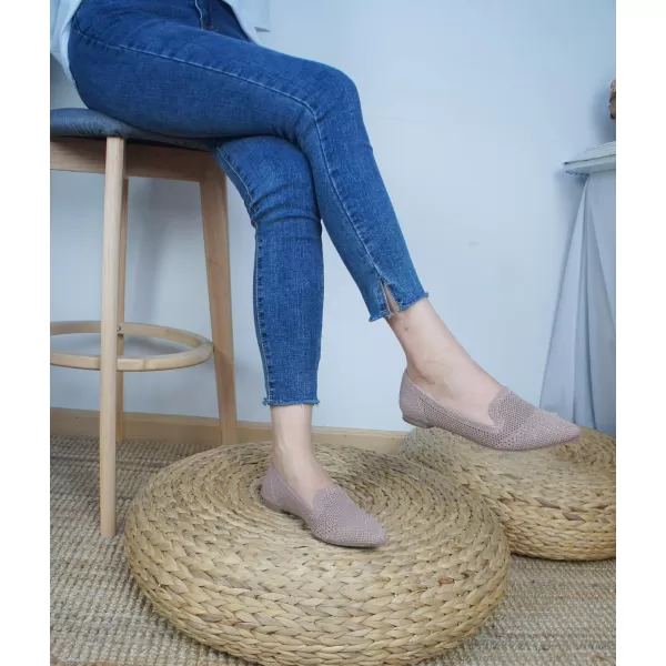 Feversole Women's Woven Fashion Breathable Knit Flat Shoes