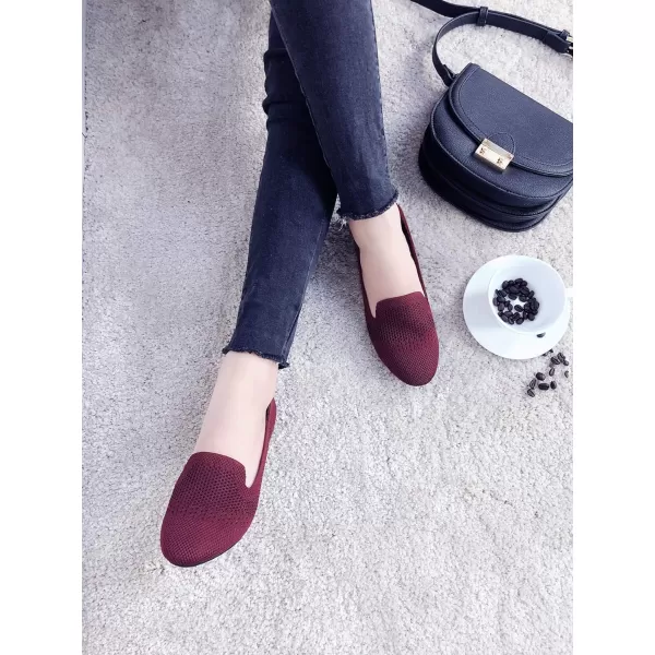 Feversole Women's Woven Fashion Breathable Knit Flat Shoes