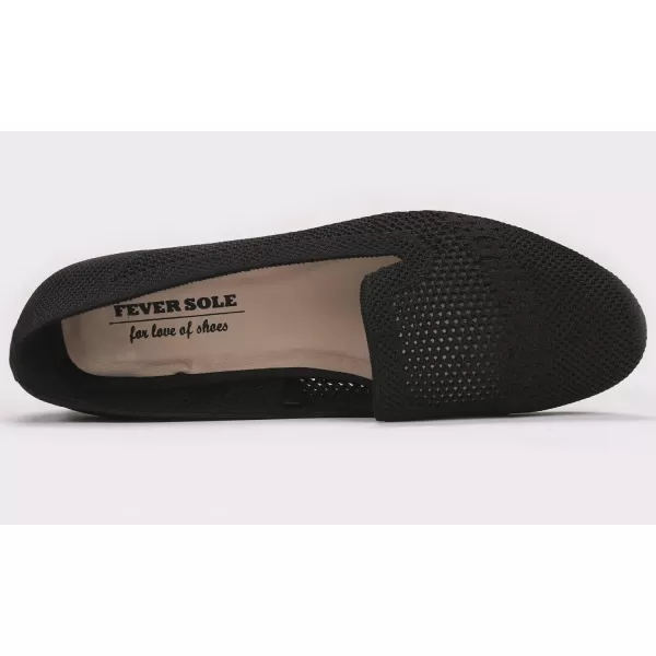 Feversole Women's Woven Fashion Breathable Knit Flat Shoes