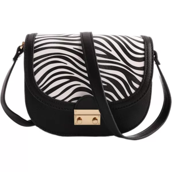 FEVERSOLE Crossbody Bag Vegan Leather Women Retro Small Saddle Satchel Shoulder Bag Tote With Long Adjustable Strap