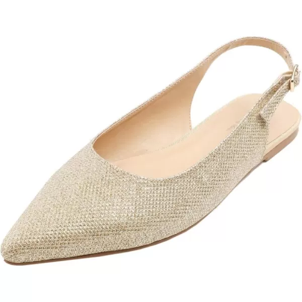 FEVERSOLE Pointed Toe Casual Slingback Flat Mules Women's Fashion Buckle Strap Slide Summer Slippers