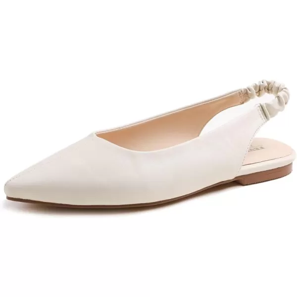 FEVERSOLE Pointed Toe Casual Slingback Flat Mules Women's Fashion Buckle Strap Slide Summer Slippers