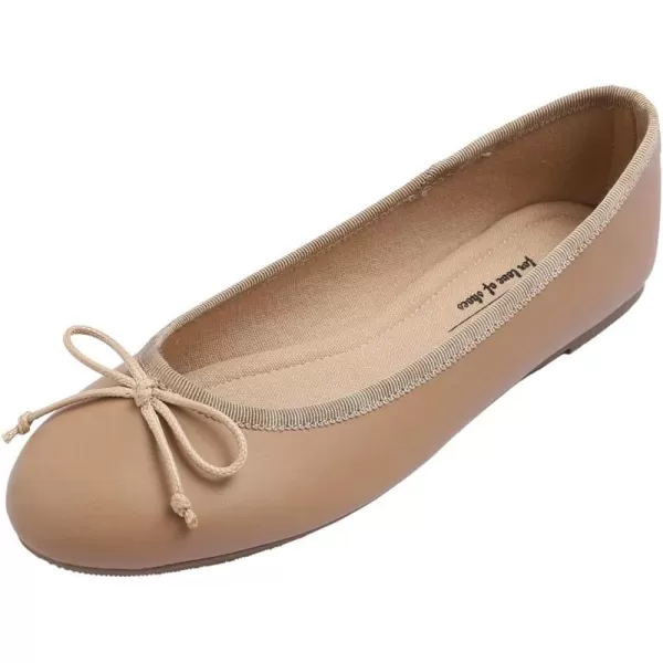 FEVERSOLE Women's Bow Tie Fashion Dress Slip On Shoes Round Toe Ballet Flat