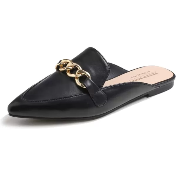 FEVERSOLE Women's Fashion Deco Mules Slip On Backless Slide Flats