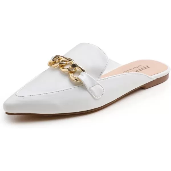 FEVERSOLE Women's Fashion Deco Mules Slip On Backless Slide Flats