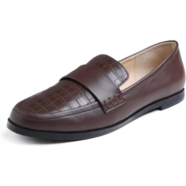 FEVERSOLE Women's Fashion Dress Comfort Low Heel Office Penny Loafer Flats