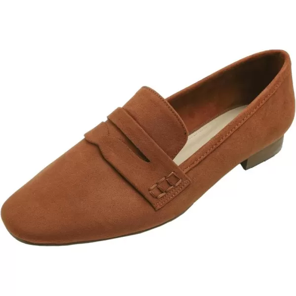 FEVERSOLE Women's Fashion Dress Comfort Low Heel Office Penny Loafer Flats