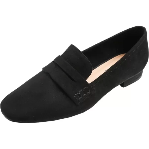 FEVERSOLE Women's Fashion Dress Comfort Low Heel Office Penny Loafer Flats