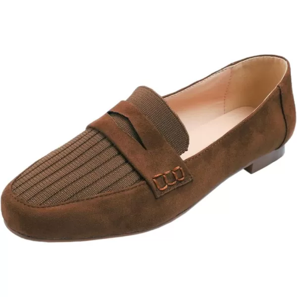 FEVERSOLE Women's Fashion Dress Comfort Low Heel Office Penny Loafer Flats