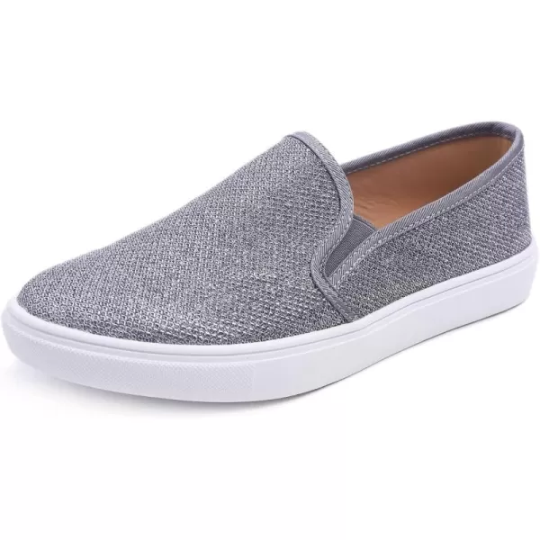 FEVERSOLE Women's Fashion Dress Sneakers Party Bling Casual Flats Embellished Shoes