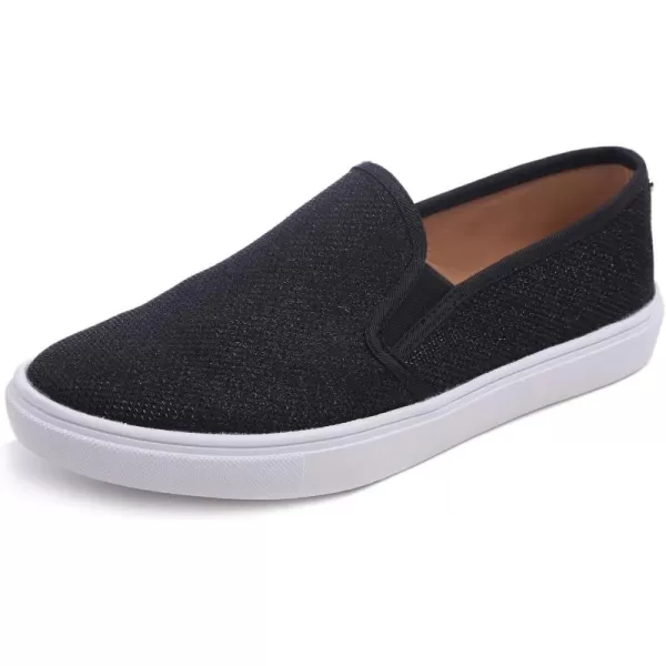 FEVERSOLE Women's Fashion Dress Sneakers Party Bling Casual Flats Embellished Shoes