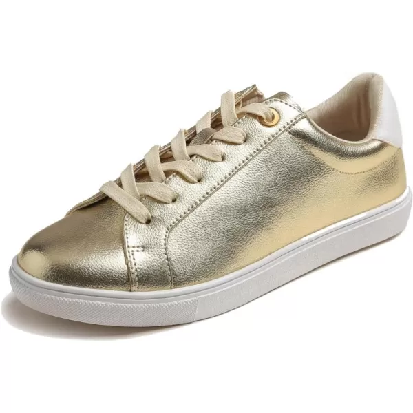 FEVERSOLE Women's Fashion Lightweight Spring Summer Vegan Leather Sneaker Casual Comfort Walking Shoes