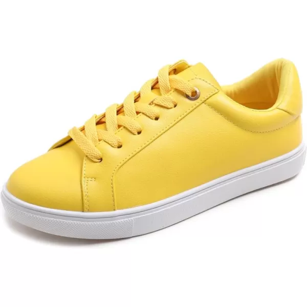 FEVERSOLE Women's Fashion Lightweight Spring Summer Vegan Leather Sneaker Casual Comfort Walking Shoes