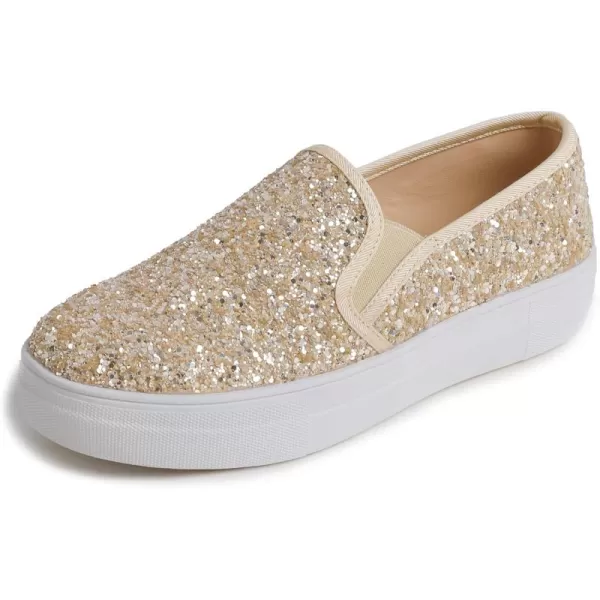 FEVERSOLE Women's Fashion Slip On Sneaker Casual Platform Loafers