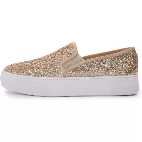 FEVERSOLE Women's Fashion Slip On Sneaker Casual Platform Loafers