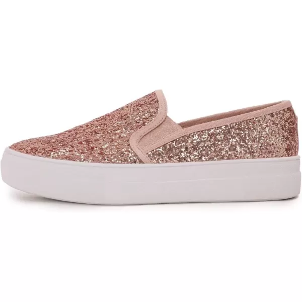 FEVERSOLE Women's Fashion Slip On Sneaker Casual Platform Loafers