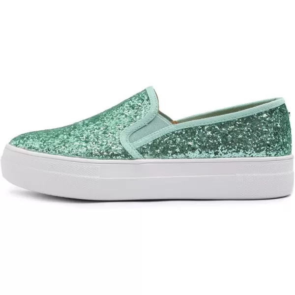 FEVERSOLE Women's Fashion Slip On Sneaker Casual Platform Loafers