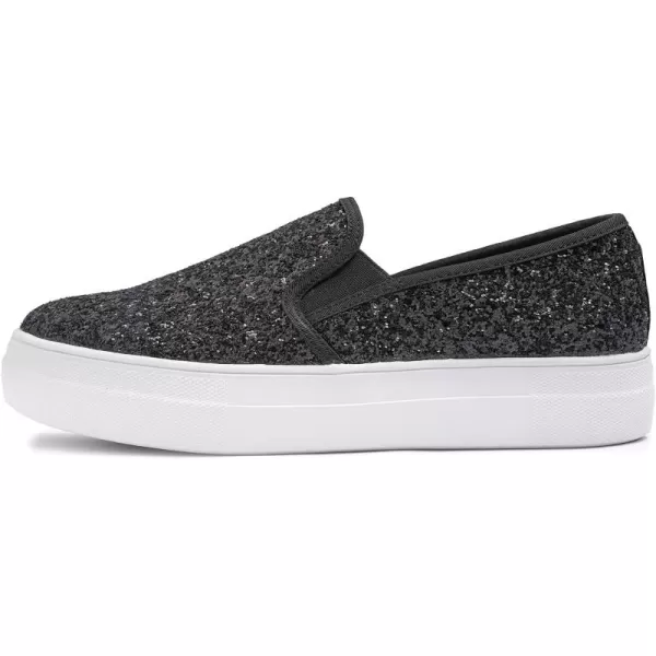 FEVERSOLE Women's Fashion Slip On Sneaker Casual Platform Loafers