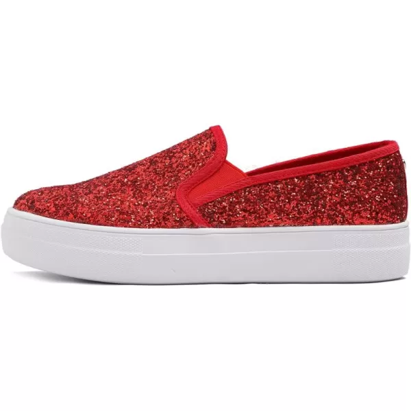 FEVERSOLE Women's Fashion Slip On Sneaker Casual Platform Loafers