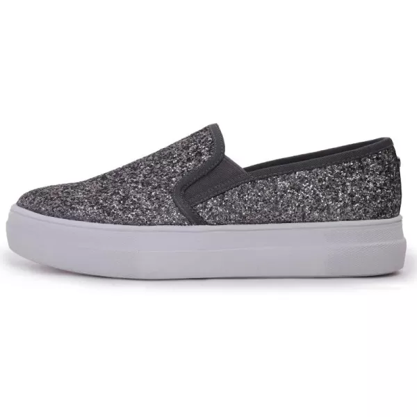 FEVERSOLE Women's Fashion Slip On Sneaker Casual Platform Loafers