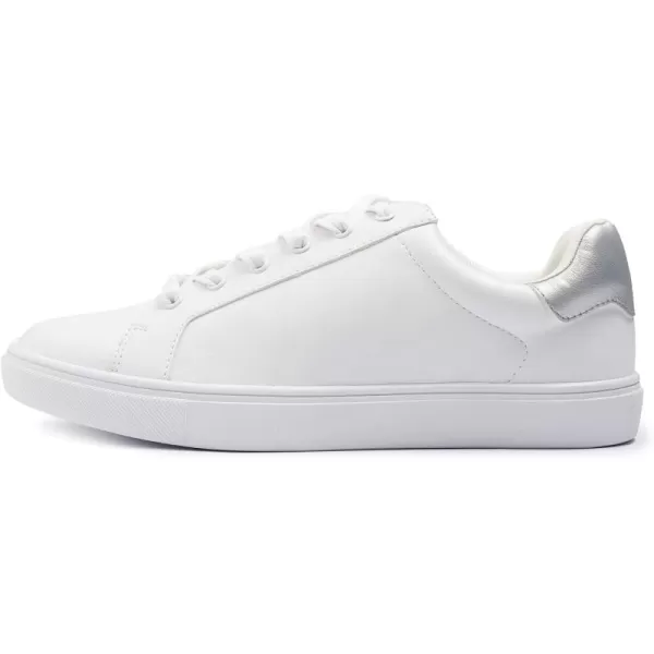 FEVERSOLE Women's Featured PU Leather Colorful Lace-Up Sneaker