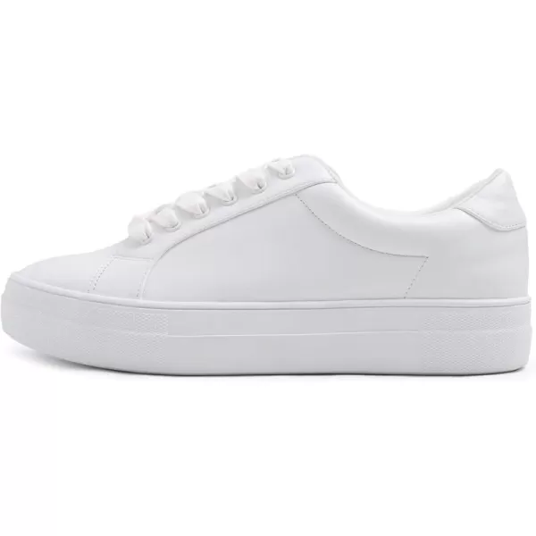 FEVERSOLE Women's Featured PU Leather Colorful Lace-Up Sneaker