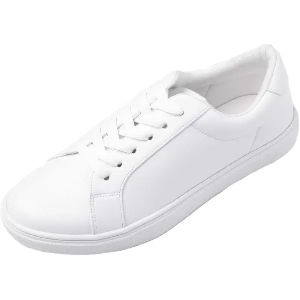 FEVERSOLE Women's Featured PU Leather Colorful Lace-Up Sneaker