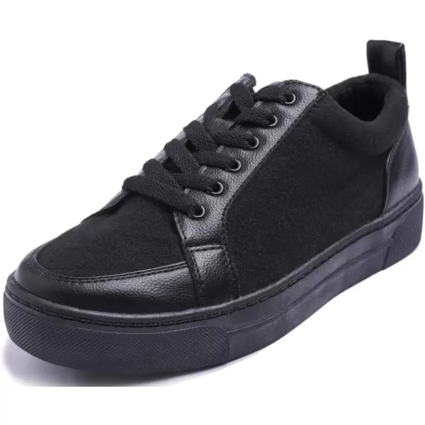 FEVERSOLE Women's Featured PU Leather Colorful Lace-Up Sneaker