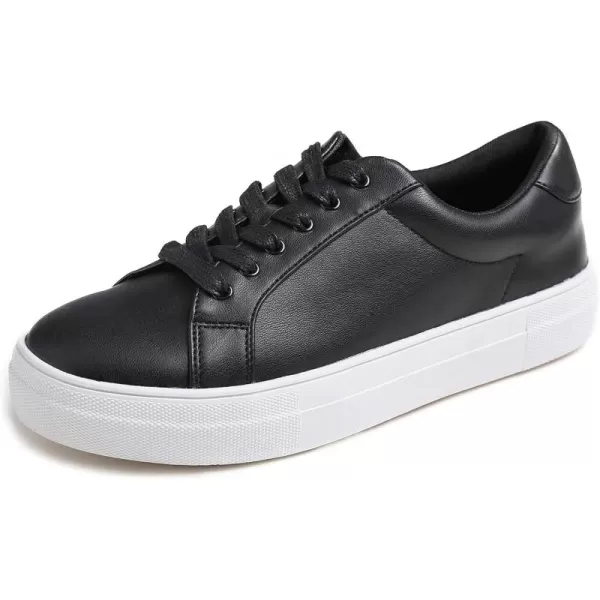 FEVERSOLE Women's Featured PU Leather Colorful Lace-Up Sneaker