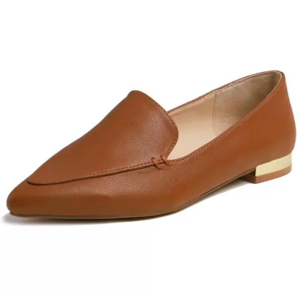 FEVERSOLE Women's Loafer Flat Pointed Deco Low Heel Fashion Slip On Dress Driving Office Shoes