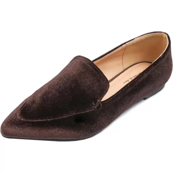 FEVERSOLE Women's Loafer Flat Pointed Fashion Slip On Comfort Driving Office Shoes