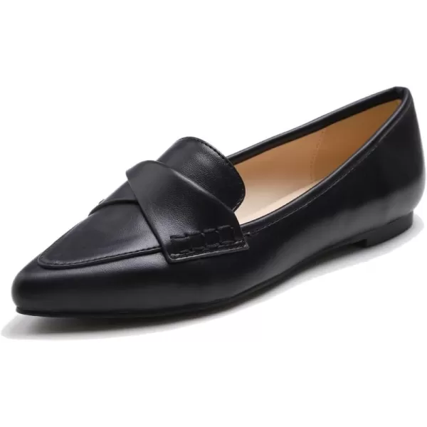 FEVERSOLE Women's Loafer Flat Pointed Fashion Slip On Comfort Driving Office Shoes