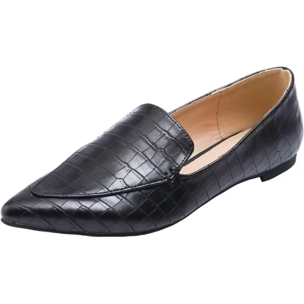 FEVERSOLE Women's Loafer Flat Pointed Fashion Slip On Comfort Driving Office Shoes