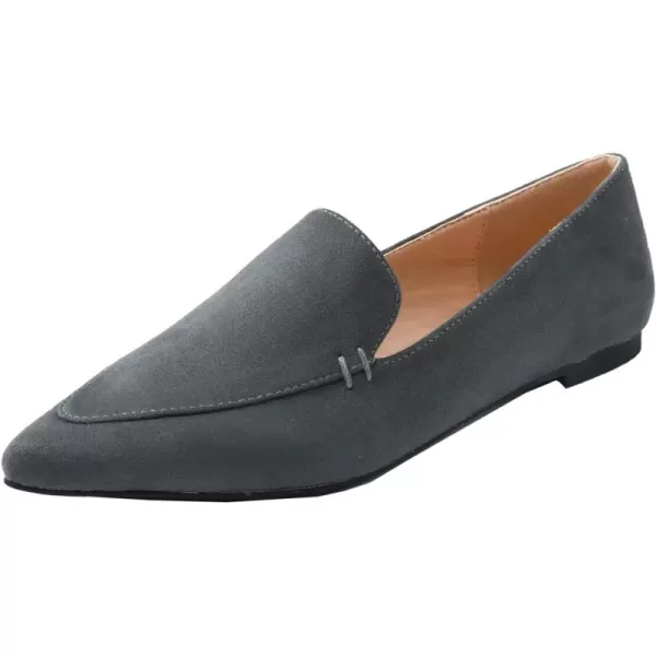 FEVERSOLE Women's Loafer Flat Pointed Fashion Slip On Comfort Driving Office Shoes