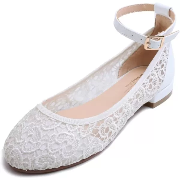 FEVERSOLE Women's Mary Jane Fashion Round Toe Easy Buckle Slip On Flats