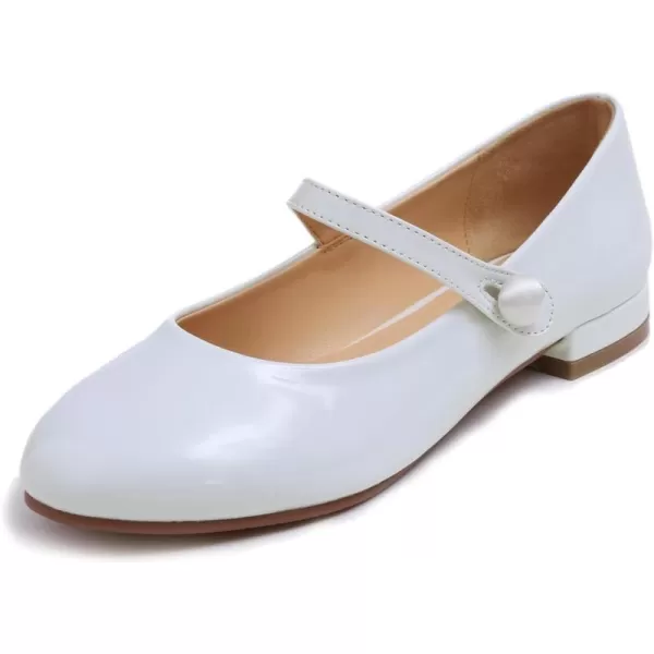 FEVERSOLE Women's Mary Jane Fashion Round Toe Easy Buckle Slip On Flats