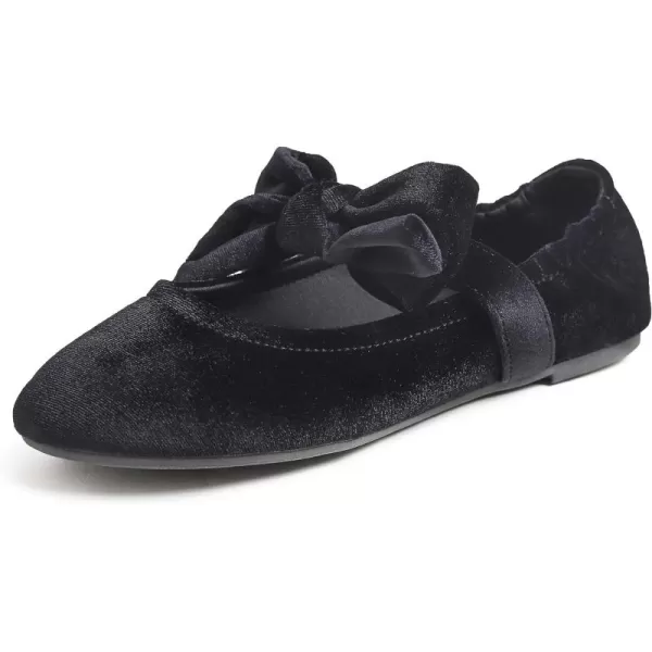 FEVERSOLE Women's Mary Jane Fashion Round Toe Easy Buckle Slip On Flats