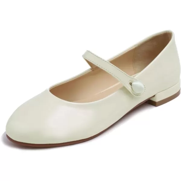 FEVERSOLE Women's Mary Jane Fashion Round Toe Easy Buckle Slip On Flats