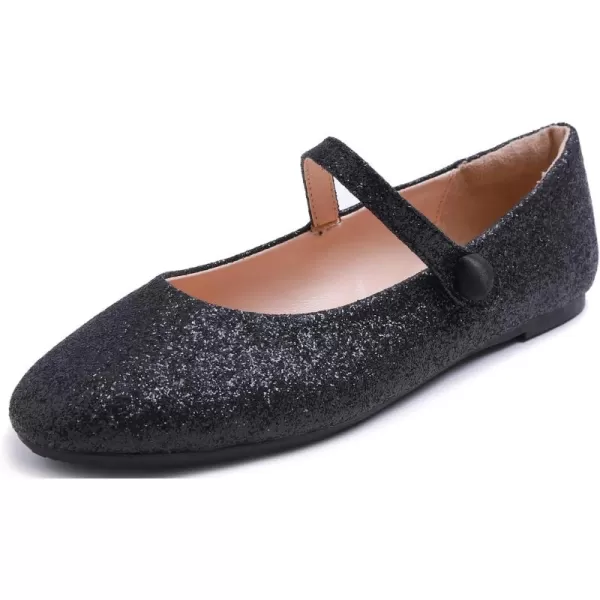 FEVERSOLE Women's Mary Jane Fashion Round Toe Easy Buckle Slip On Flats
