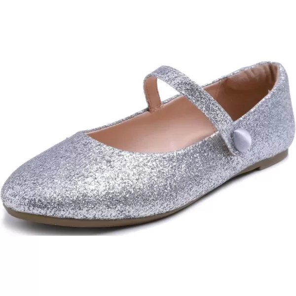 FEVERSOLE Women's Mary Jane Fashion Round Toe Easy Buckle Slip On Flats