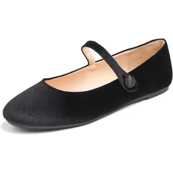 FEVERSOLE Women's Mary Jane Fashion Round Toe Easy Buckle Slip On Flats
