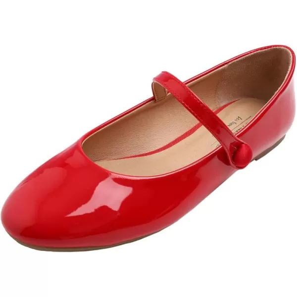 FEVERSOLE Women's Mary Jane Fashion Round Toe Easy Buckle Slip On Flats