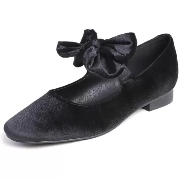 FEVERSOLE Women's Mary Jane Fashion Square Toe Easy Buckle Low Heel Slip On Flats