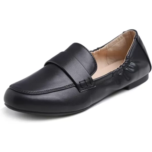 FEVERSOLE Women's Penny Loafer Round Toe Casual Flat Shoes