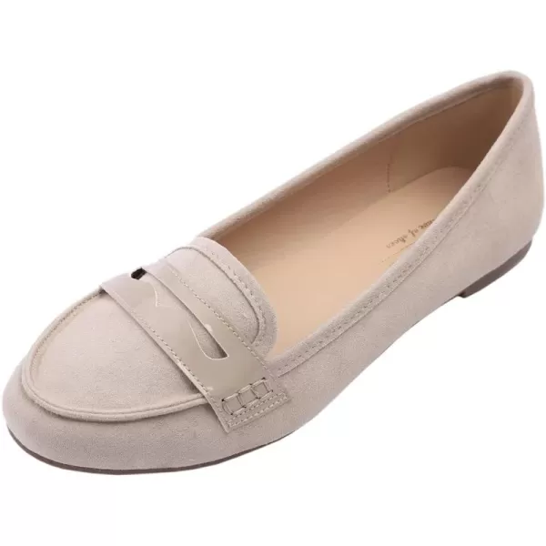 FEVERSOLE Women's Penny Loafer Round Toe Casual Flat Shoes