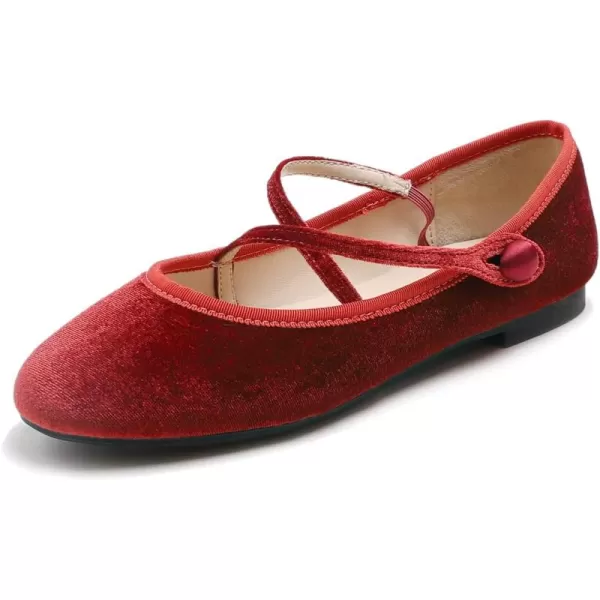 FEVERSOLE Women's Soft Cushion Extra Padded Comfort Round Toe Mary Jane Metal Buckle Fashion Ballet Flats Walking Shoes